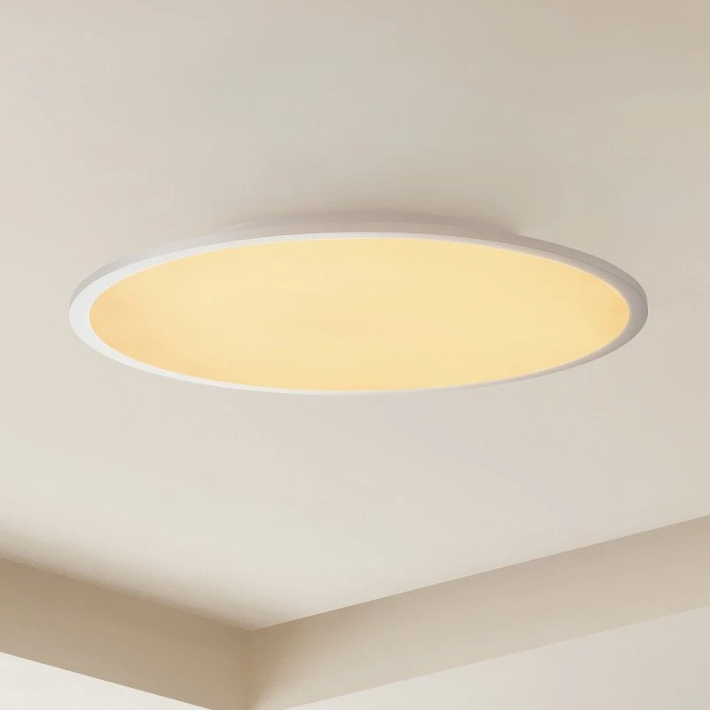 Lindby Narima Plafonnier LED Dimmable Ø60 cm - Gris/Argent