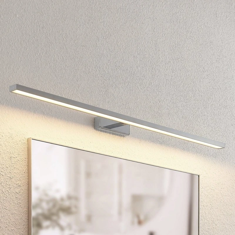 Lindby Jukka Applique Murale LED pour Miroir - Chrome & Aluminium