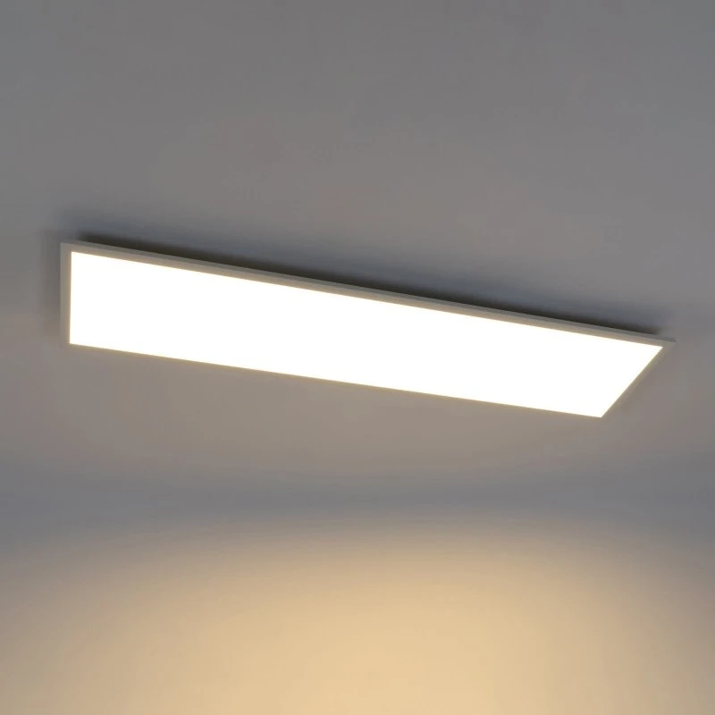 Lindby Luay Plafonnier LED Dimmable 30x120cm Blanc