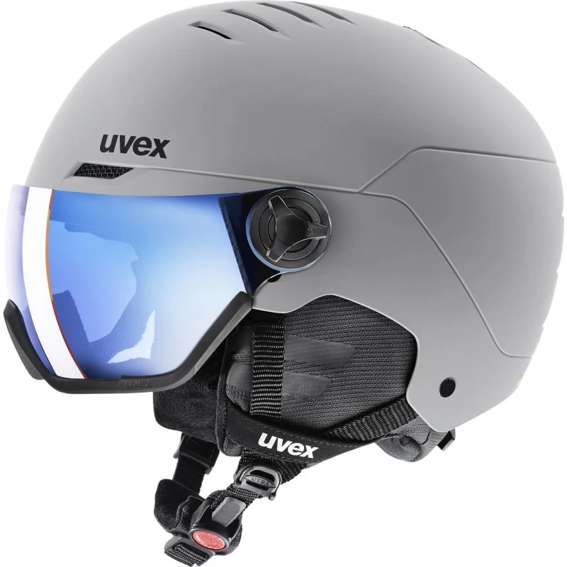 Uvex Wanted - Casque de ski à visière intégrée, Gris