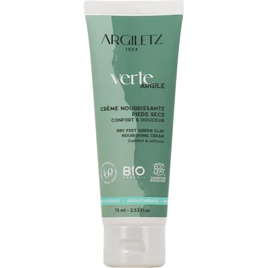 Argiletz Crème Nourrissante Pieds Secs Argile Verte 75 ml
