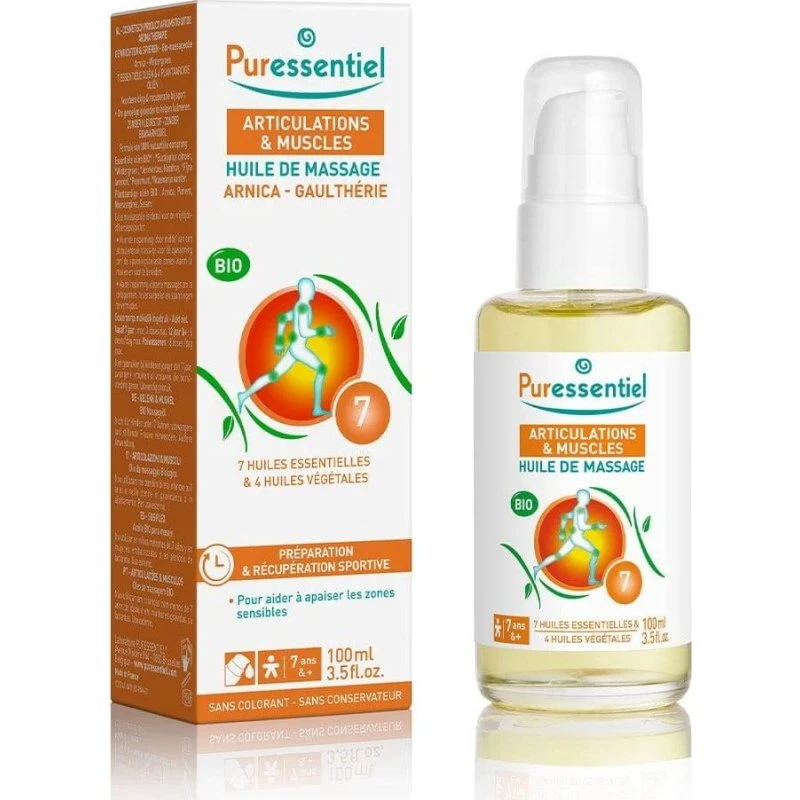 Puressentiel Huile de Massage Bio Arnica et Gaulthérie 100 ml