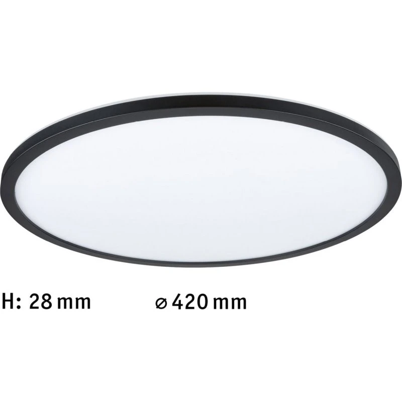 Paulmann Atria Shine Plafonnier LED Dimmable Noir Ø42cm