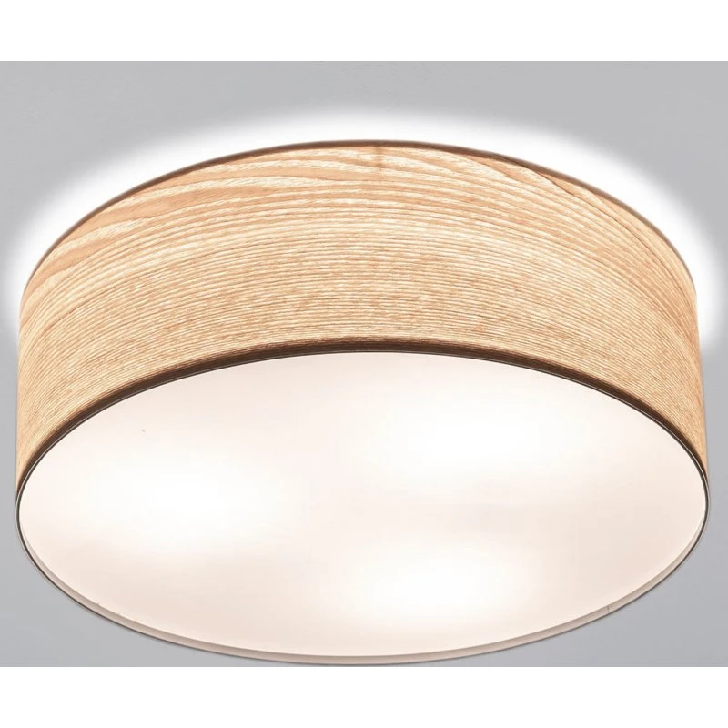 Paulmann Plafonnier Liska en bois clair, dimmable, design moderne