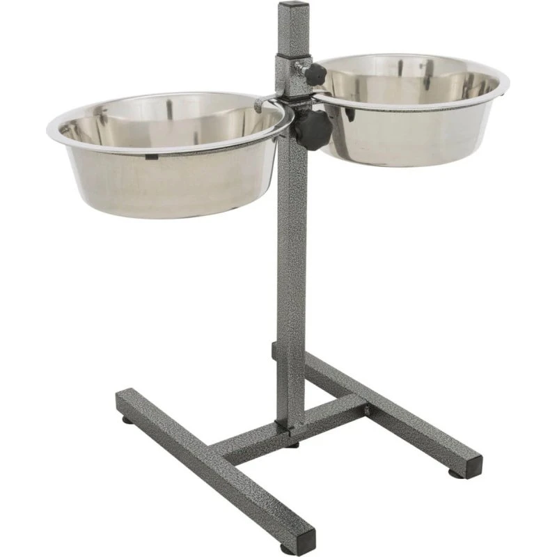 Trixie Support de Gamelles Réglable pour Chien - 2x2,8L