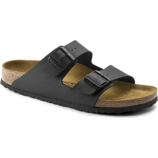 Birkenstock Arizona Sandales Noires - Coupe Étroite Birko-Flor