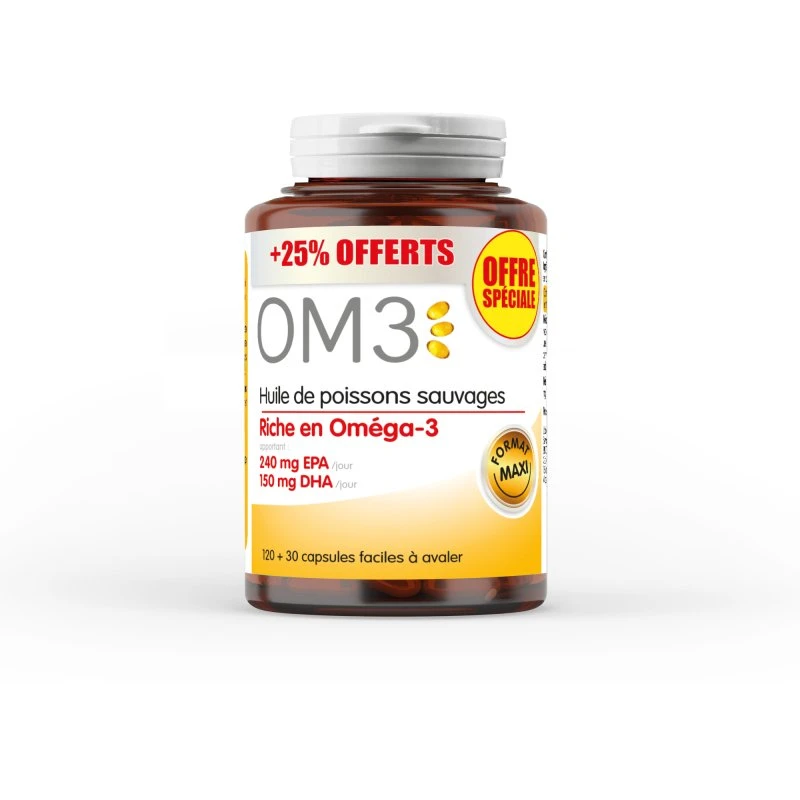 OM3 Huile de Poissons Sauvages 120+30