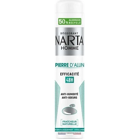Narta Homme Déodorant Pierre d'Alun 48H Spray 200 ml