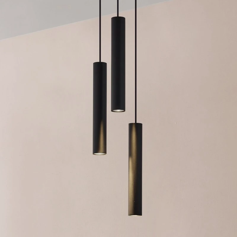 Suspension Lindby Joffrey Noir - Design Moderne Cylindrique