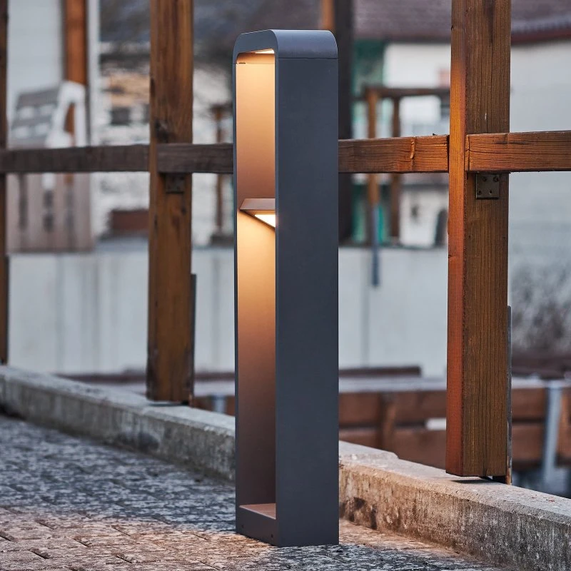 Lindby Darko Borne Lumineuse Extérieure LED, 80 cm, Gris