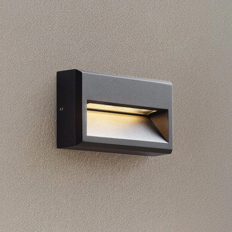Lucande Weno Applique Murale Extérieure LED - Noir - Aluminium