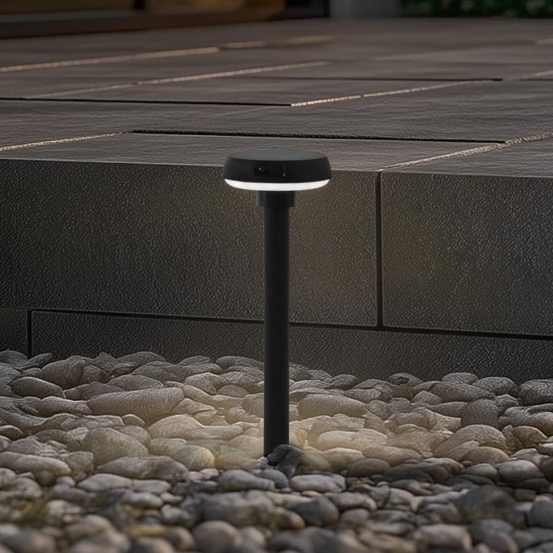 Lindby Lampe sur piquet LED Solaire Brinca - Noir - Capteur de mouvement