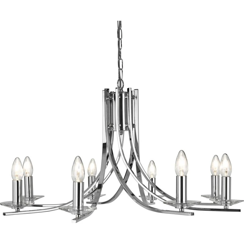 Searchlight Suspension Ascona Chrome - Lustre Moderne 8 Bras