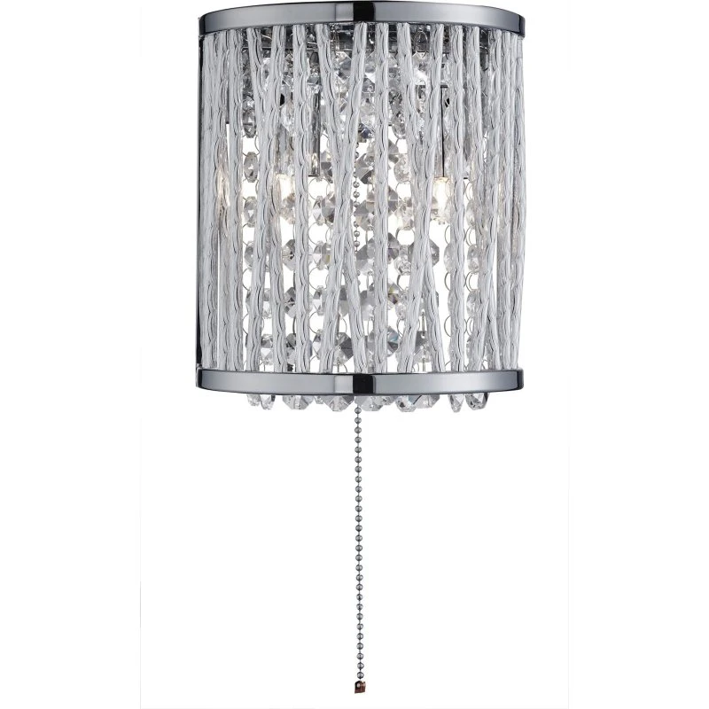 Searchlight Applique murale Elise, Chrome, Cristal