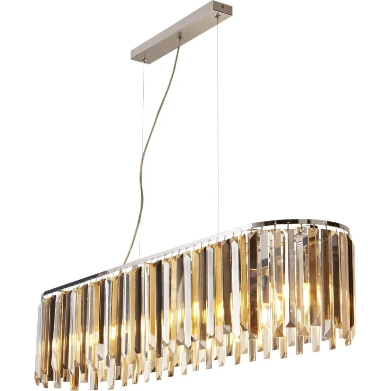 Searchlight Clarissa - Suspension en cristal et métal chromé, 100 cm