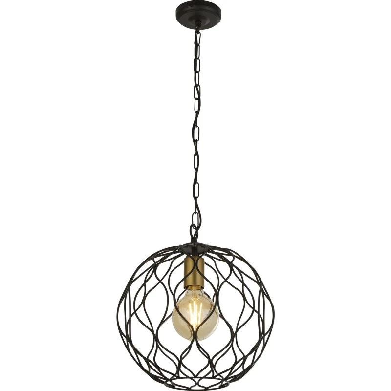Searchlight Suspension Finesse Noir et Or - Ø31,5 cm