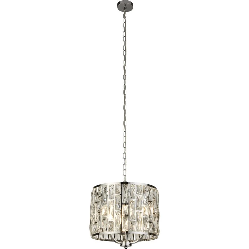 Searchlight Suspension Bijou en Cristal et Chrome, Ø 38 cm
