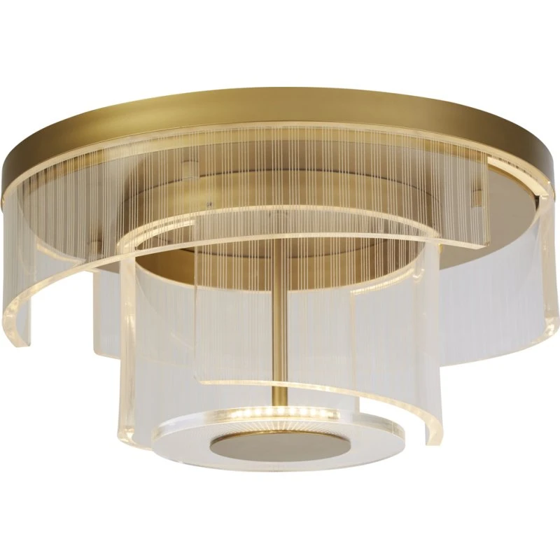 Searchlight Plafonnier LED Deco Doré - Art Déco