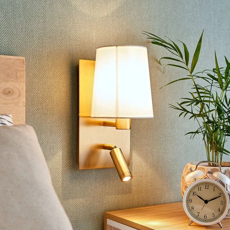 Lindby Applique Murale Aiden Laiton et Blanc