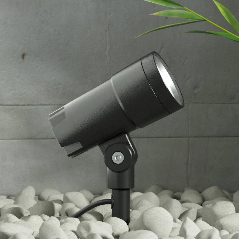 Lucande Projecteur LED Daja Gris - Spot d'extérieur orientable