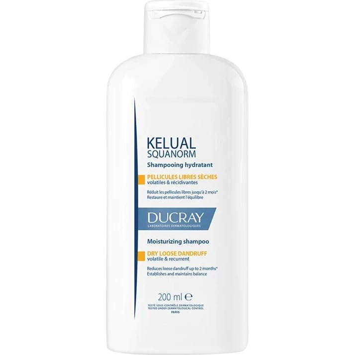 Ducray Squanorm Kelual Shampooing Séborégulateur Pellicules Sèches 200ml