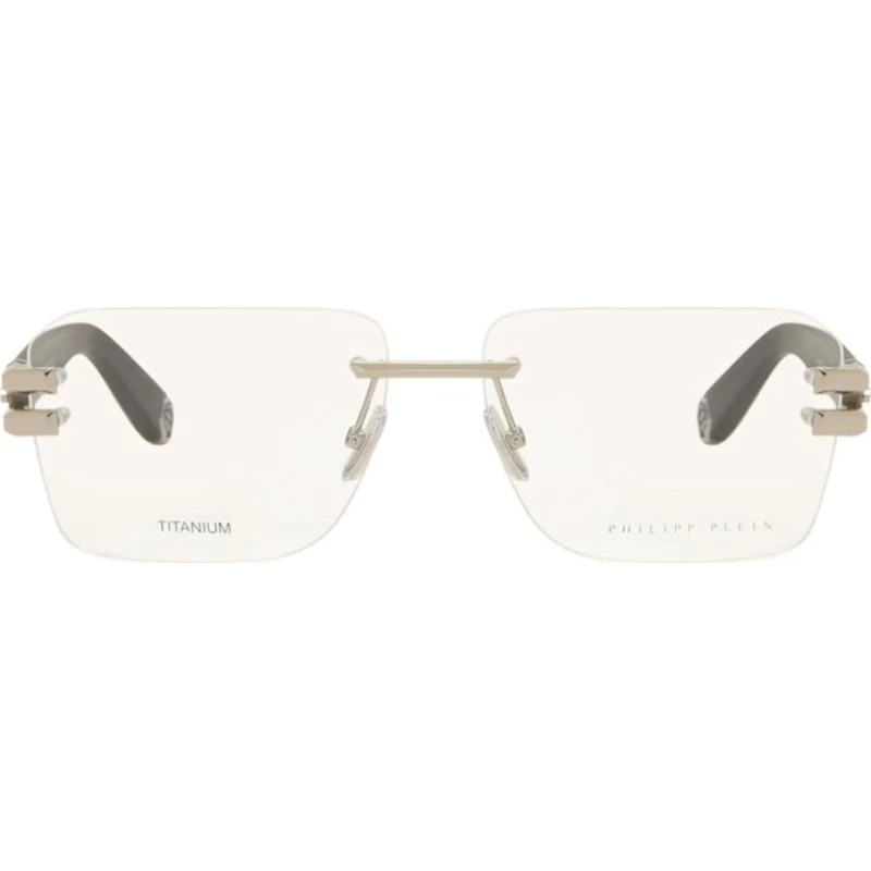 Philipp Plein VPP086M Lunettes de Vue Carrées Argent