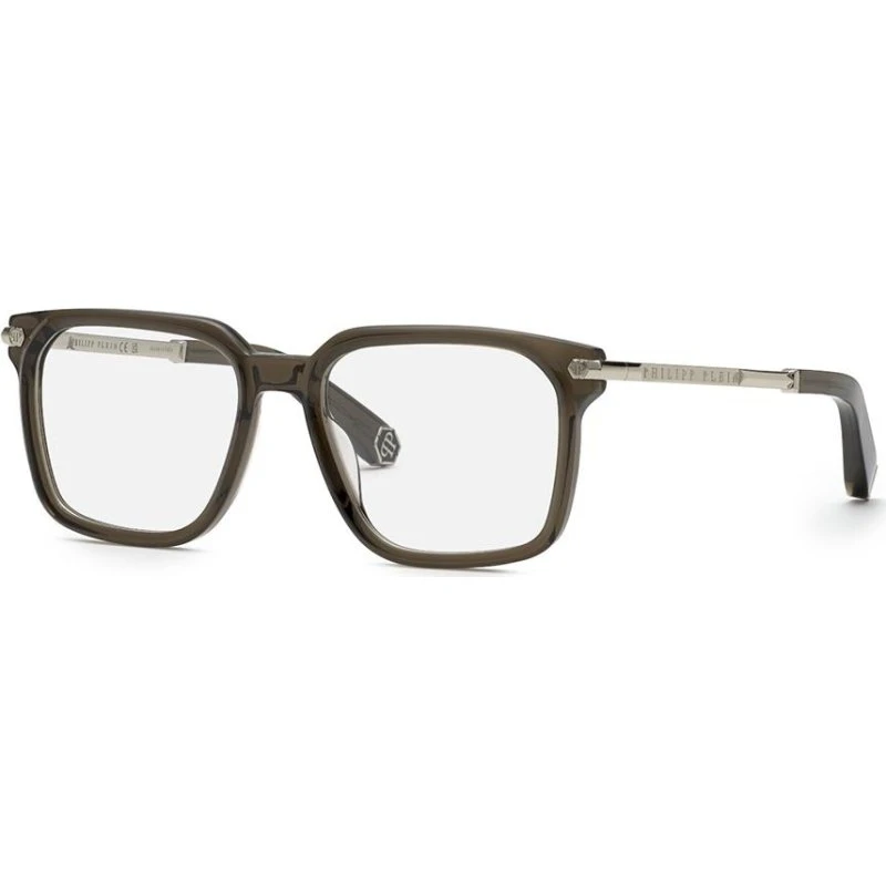 Philipp Plein Pure Plein VPP117M Lunettes de Vue Carrées Marron
