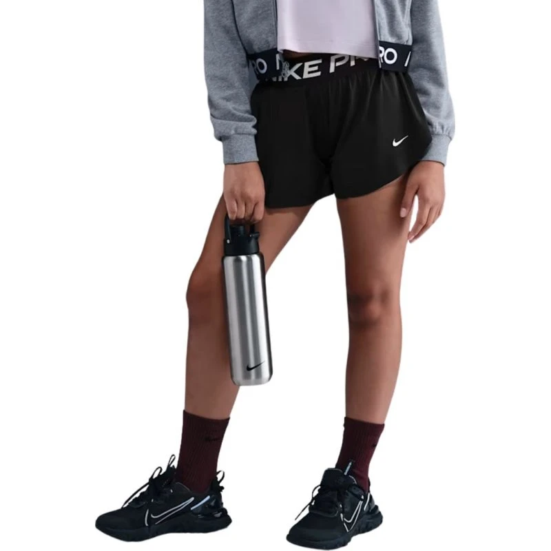 Nike Pro Girls Dri-FIT 2-in-1 Shorts Noir