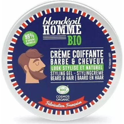 Blondépil Crème Coiffante Bio Barbe & Cheveux 75ml