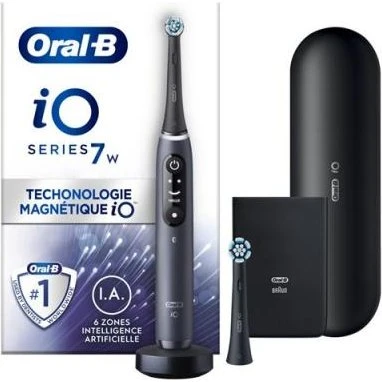 Oral-B iO 7W Noire - Brosse à Dents Électrique avec Étui