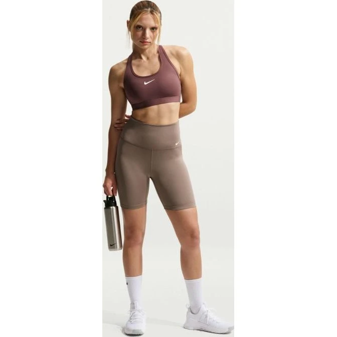 Nike Swoosh Brassière de Sport Maintien Moyen Marron Femme