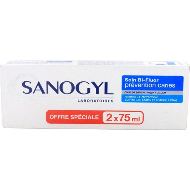 Sanogyl Soin Bi-Fluor Prévention Caries 2x75 mL