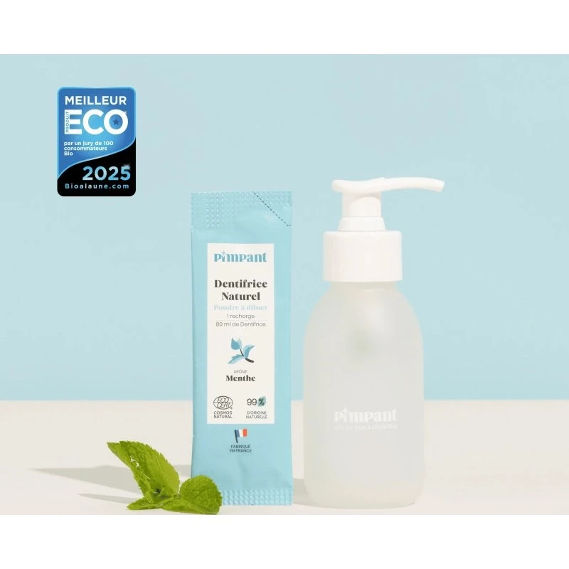 Pimpant Dentifrice Menthe au Fluor – Recharge 80 mL