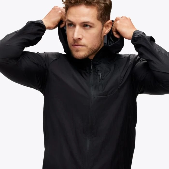 HOKA Skyflow Veste Coupe-vent Légère Noire Homme