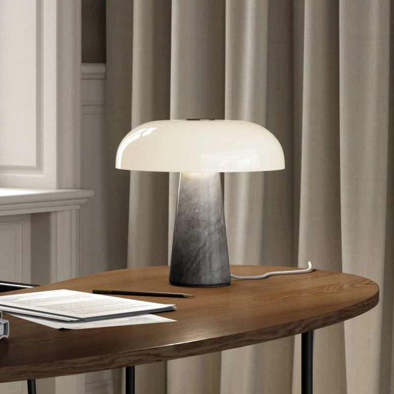 Nordlux DFTP Glossy Lampe à poser en marbre et verre opale