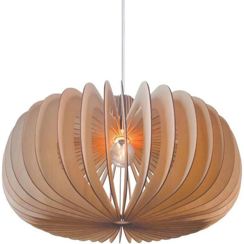 Nordlux Suspension Hazo 65 Nature - Design Scandinave en Bois