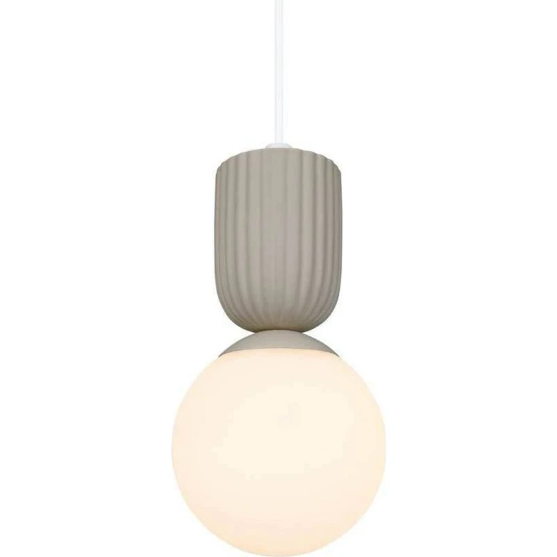 Nordlux Suspension Sadie Beige - Verre Opale et Céramique
