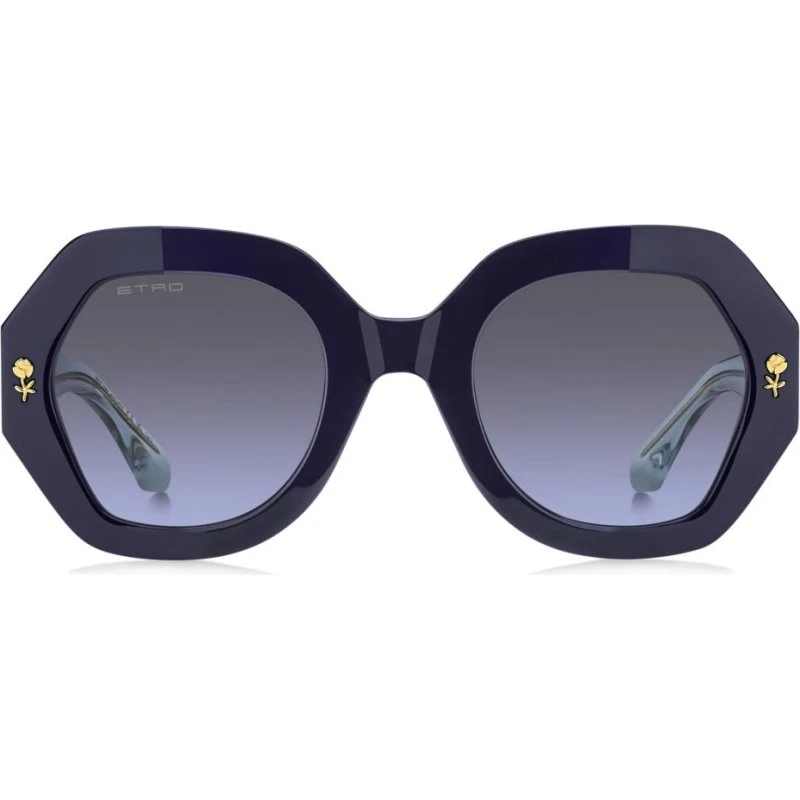 Etro Lunettes de Soleil Etro 0009/S Géométriques Bleues et Jaunes