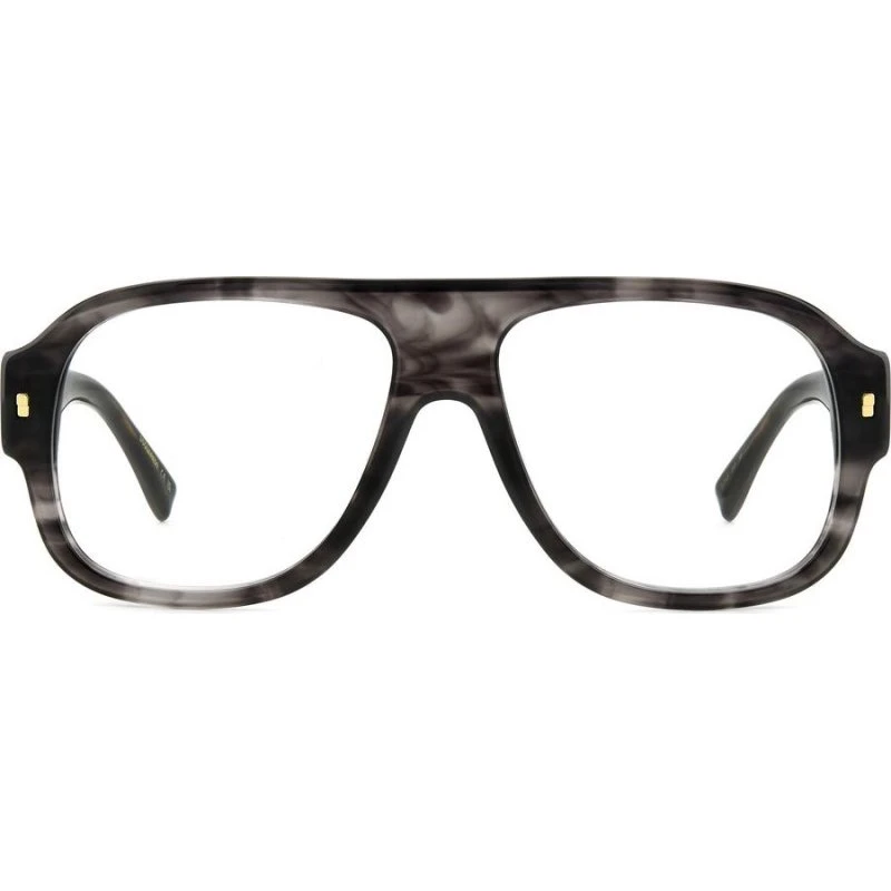 Dsquared2 D2 0125 Lunettes de Vue Homme - Gris Géométrique