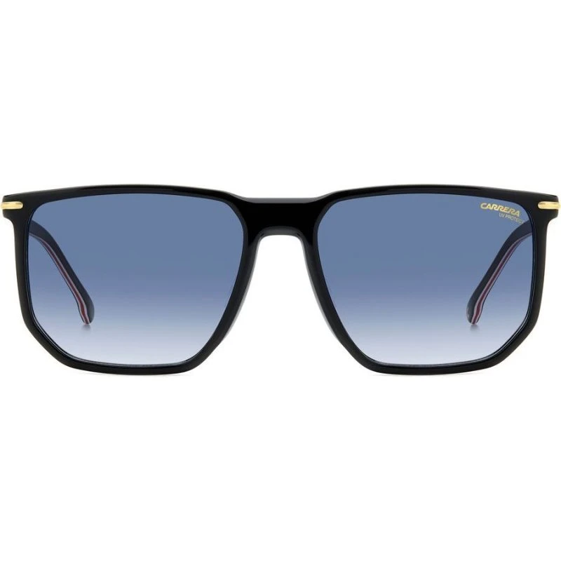 Carrera 329/S Lunettes de Soleil Homme Géométriques Noir et Bleu