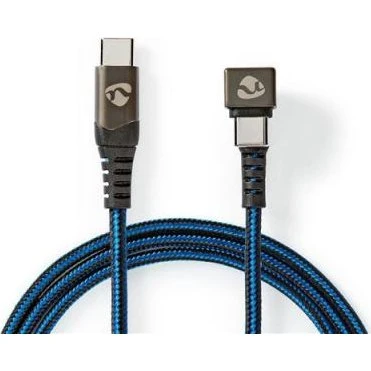 NEDIS Câble USB-C 2m Connecteur 180° Noir