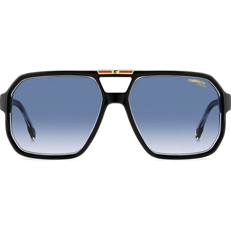 Carrera Victory C 01/S Lunettes de Soleil Homme Carrées Noires et Bleues