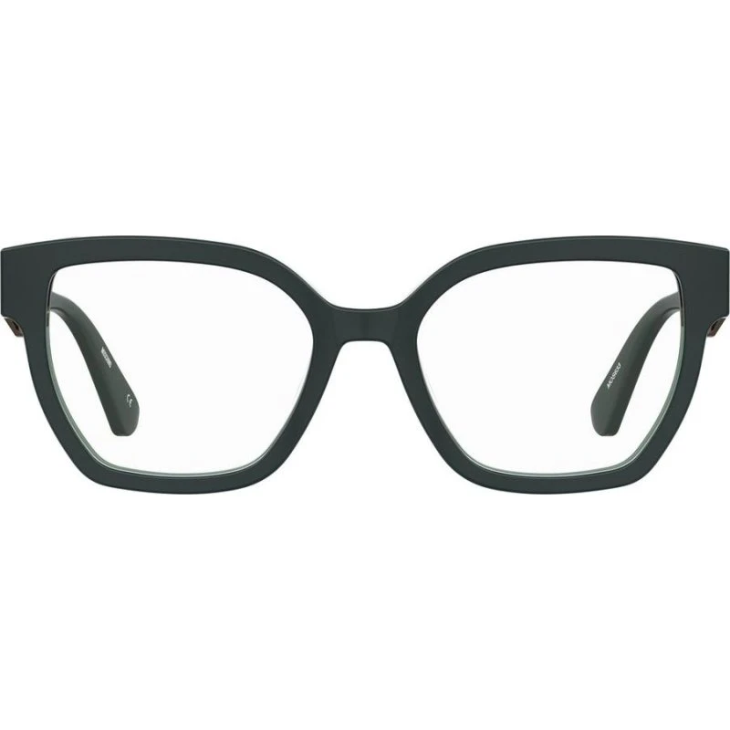 Moschino MOS633 Lunettes de Vue Rectangulaires Vertes pour Femme