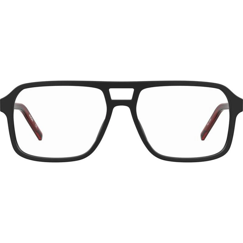 Hugo Boss HG 1299 Lunettes de Vue Homme Rectangulaires Noir/Rouge