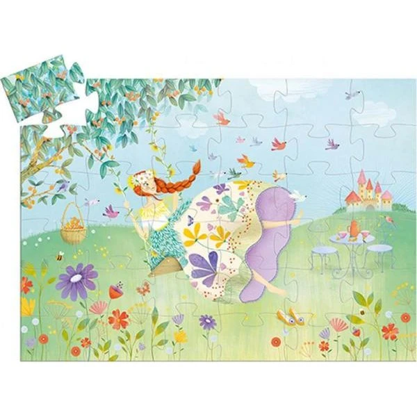 Djeco - Puzzle Silhouette La Princesse du Printemps 36 Pièces