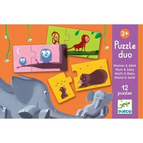 Djeco - Puzzles Carton Maman Bébé (12 pièces)
