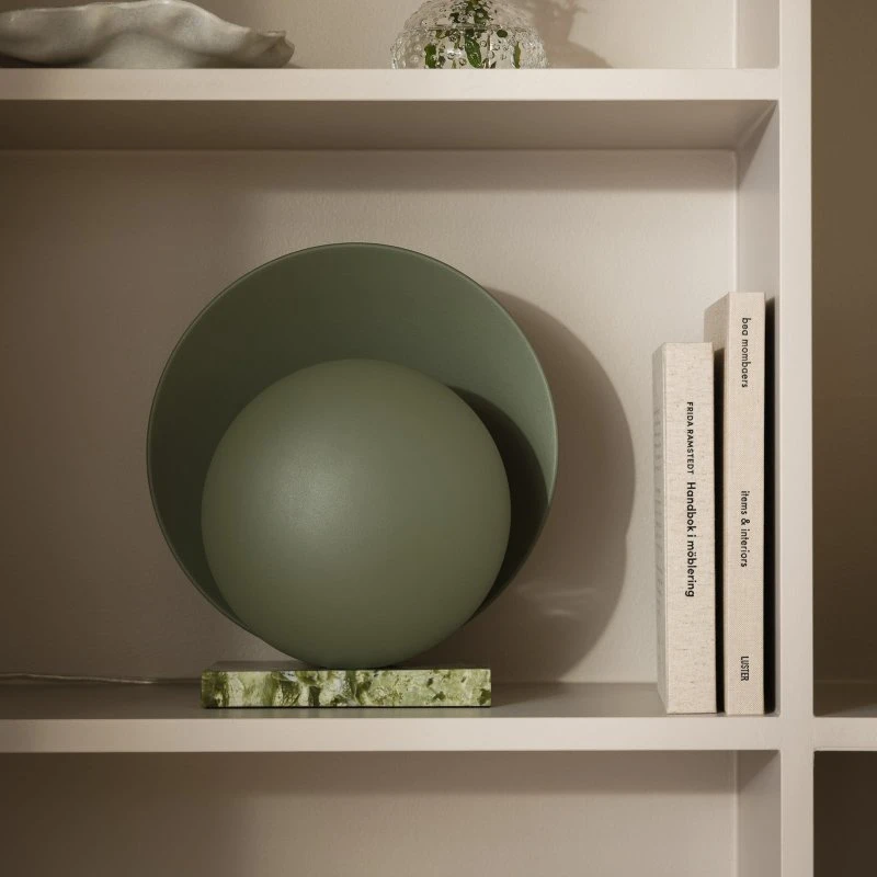 Globen Lighting Lampe à poser Orbit en marbre vert - 32 cm