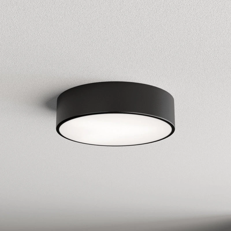 TEMAR LIGHTING Plafonnier Cleo Noir Ø30cm - Design Moderne