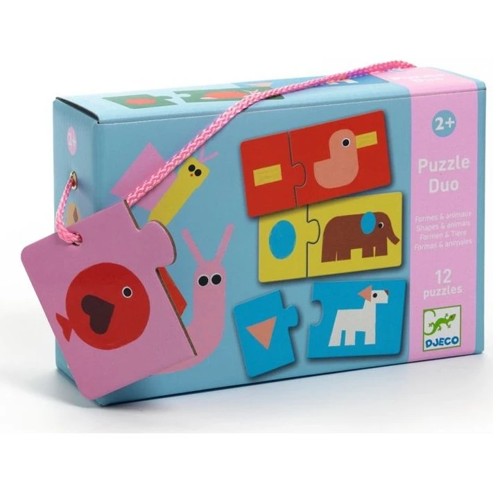 Djeco Puzzle Duo Animaux & Formes