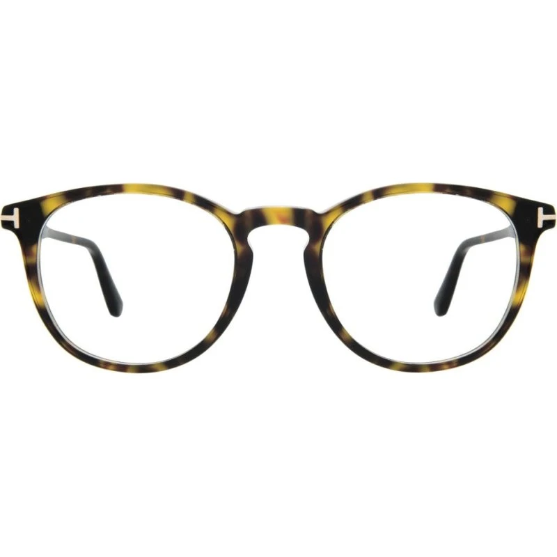 Tom Ford FT 5401 Lunettes de Vue Géométriques Havane Unisexe